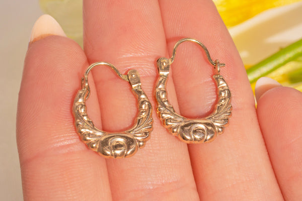 Mini Creole Gold Hoop Earrings, Côté Caché