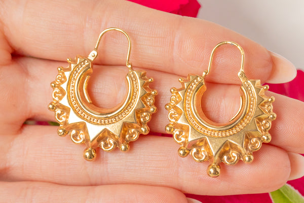 Mini Creole Gold Hoop Earrings, Côté Caché