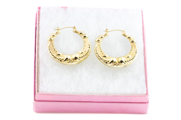 9ct Gold Creole Hoop Earrings – Lillicoco