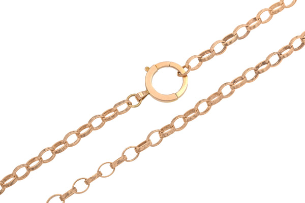 Lowercase Monogram on Belcher Chain Necklace in Rose Gold - FAB Accessories  Inc.