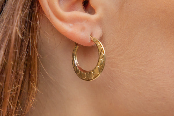 9ct Gold Creole Hoop Earrings – Lillicoco