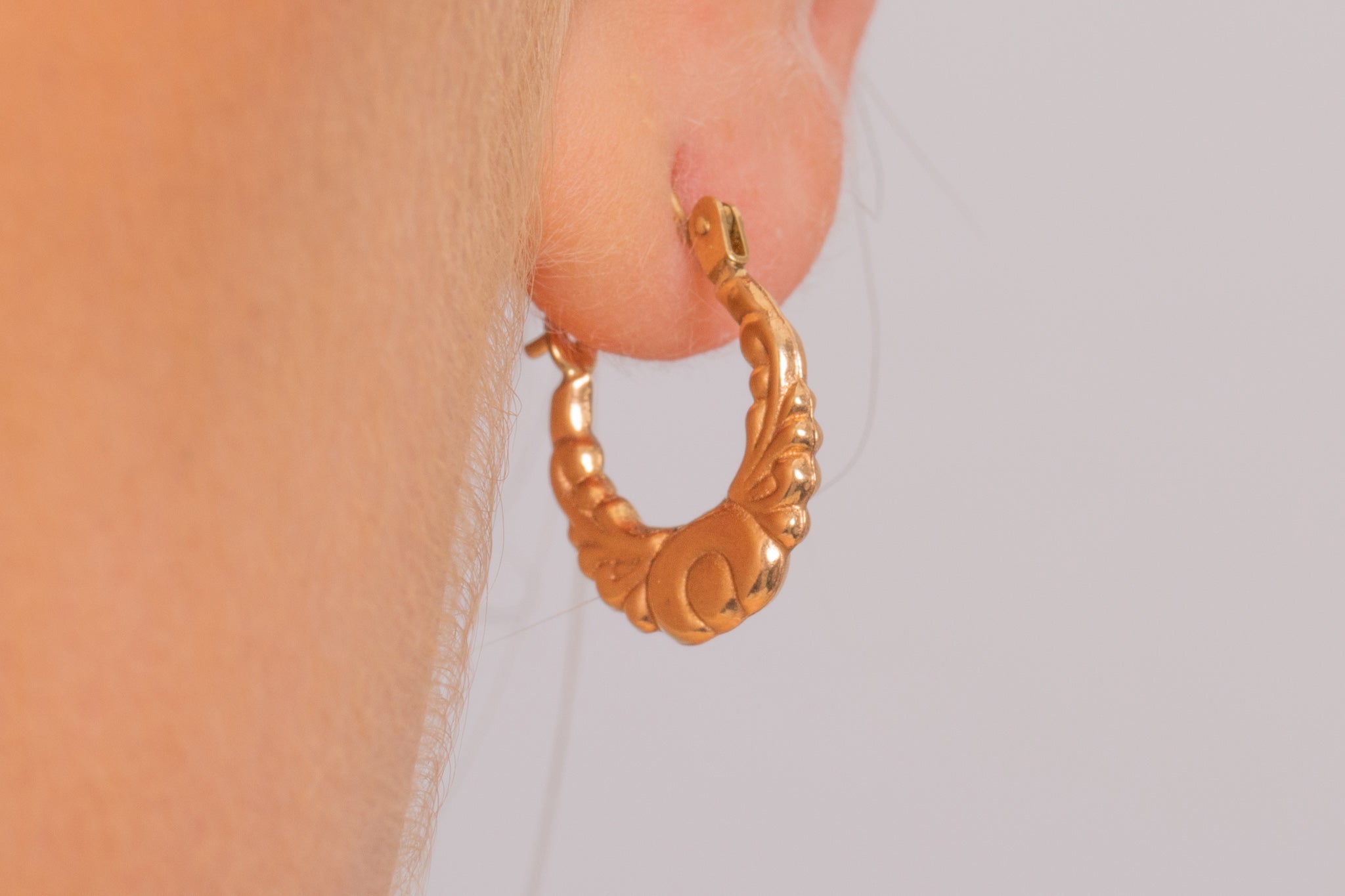 9ct Gold Creole Hoop Earrings – Lillicoco