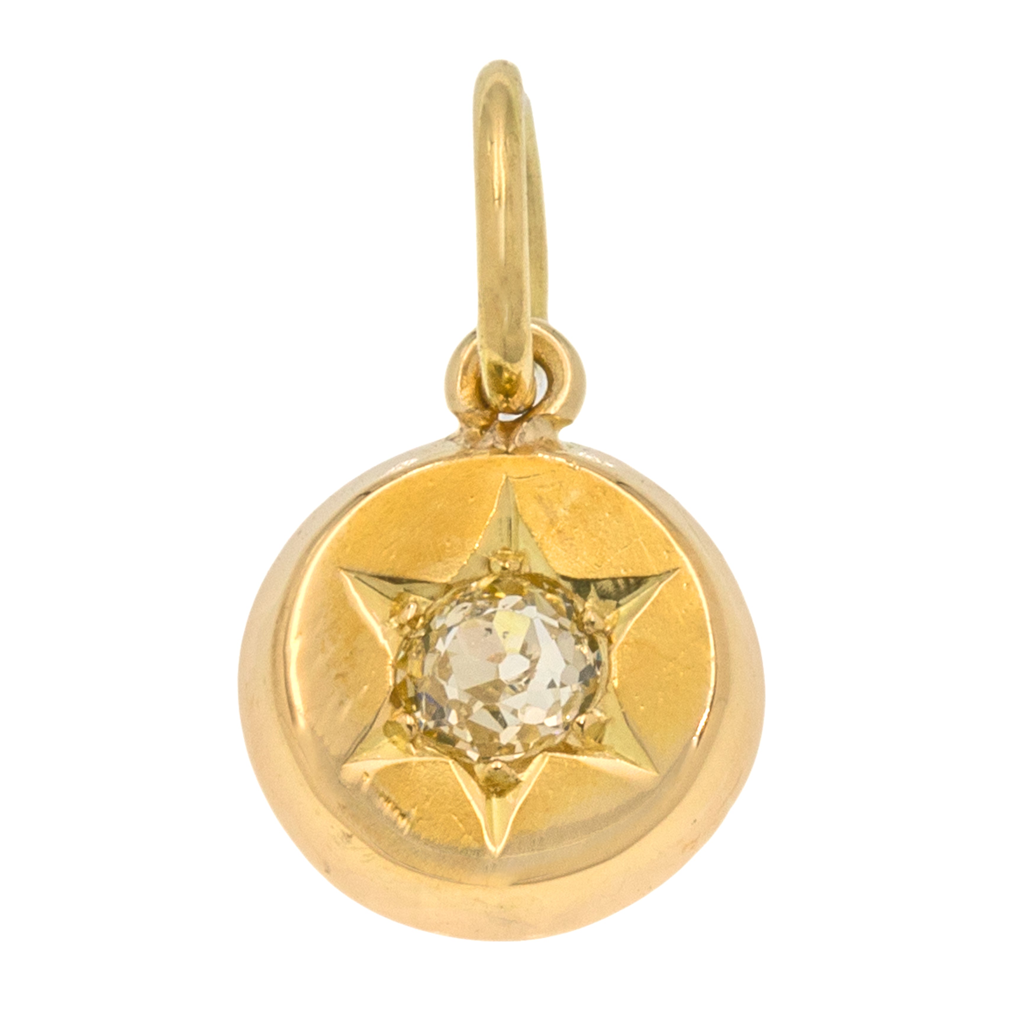 Antique 18ct Gold Star Set Diamond Pendant – Lillicoco