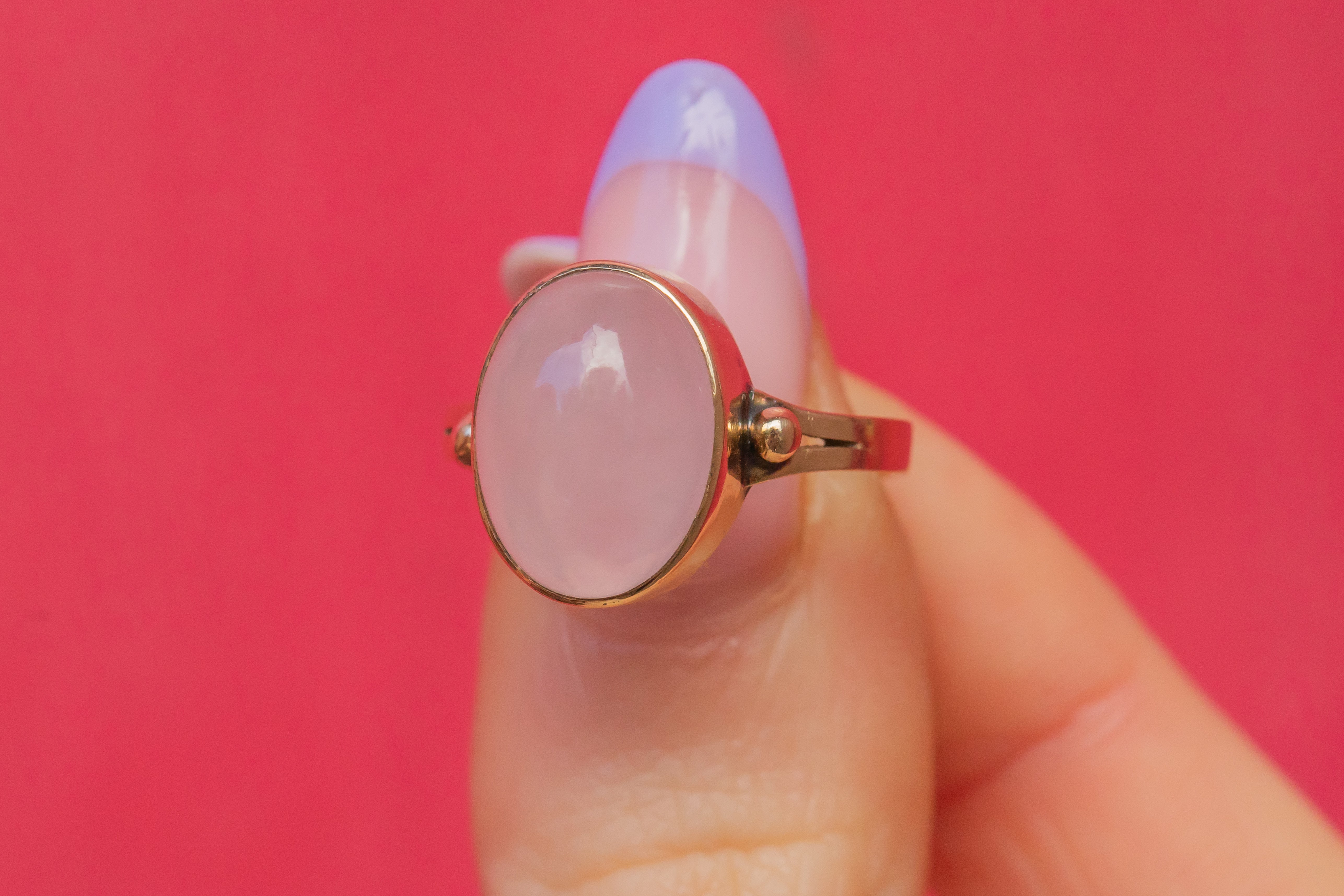 9ct gold clearance rose quartz ring