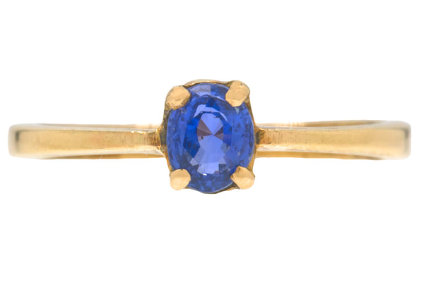 Dainty 9ct Gold Sapphire Solitaire Ring, 0.20ct – Lillicoco