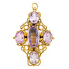 Georgian 18ct Gold Pink Topaz Pendant, 6.45ct