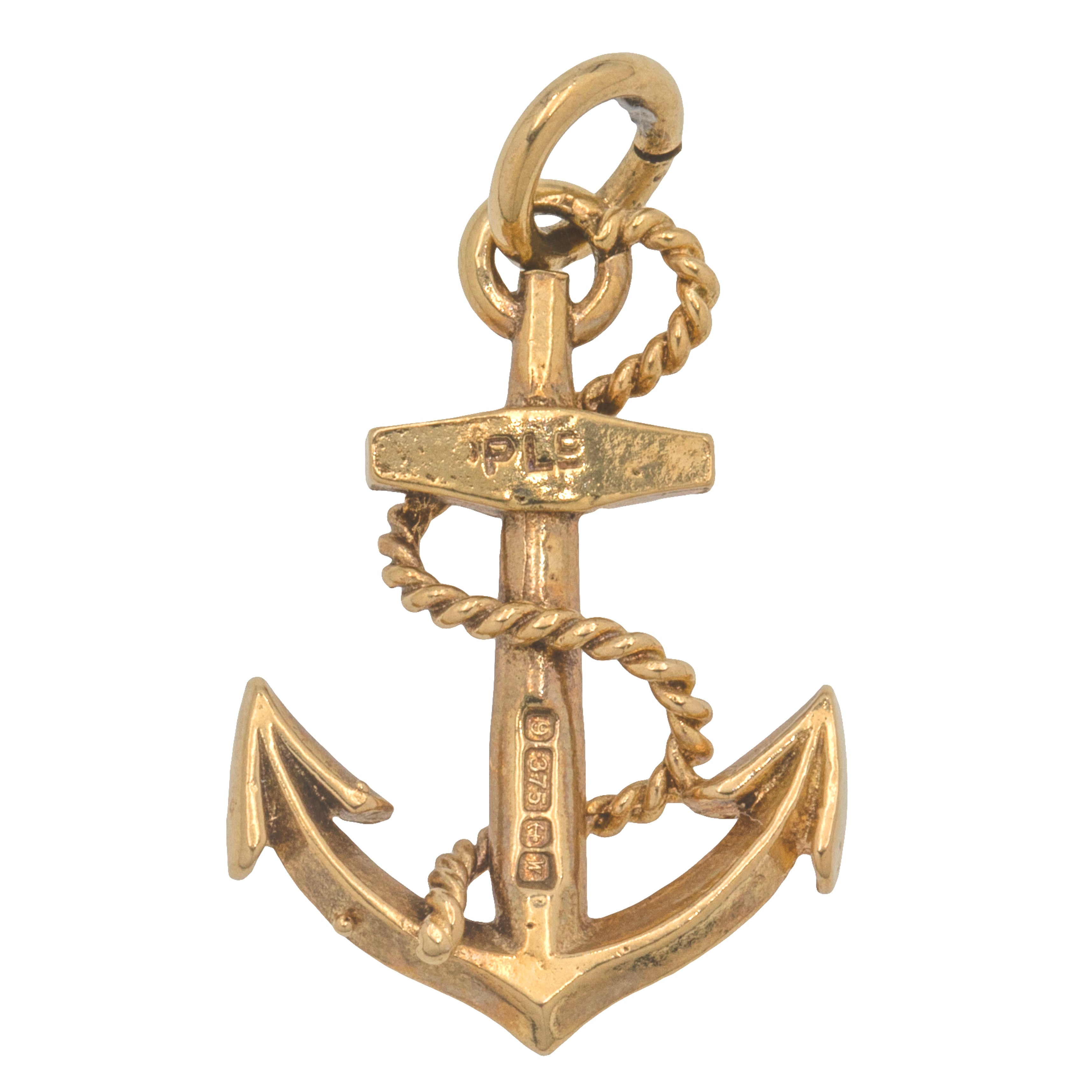 9ct Gold Anchor Pendant – Lillicoco