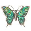 Silver Paua Shell Butterfly Brooch