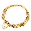 Antique 15ct Gold Gate Bracelet with Heart Padlock