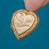 Antique 9ct Gold Engraved Heart Locket