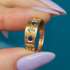 Victorian 15ct Gold Sapphire Diamond Gypsy Ring