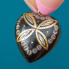 Victorian Gold Pique Heart Pendant