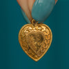 Antique 9ct Gold Engraved Heart Locket, with 18.5