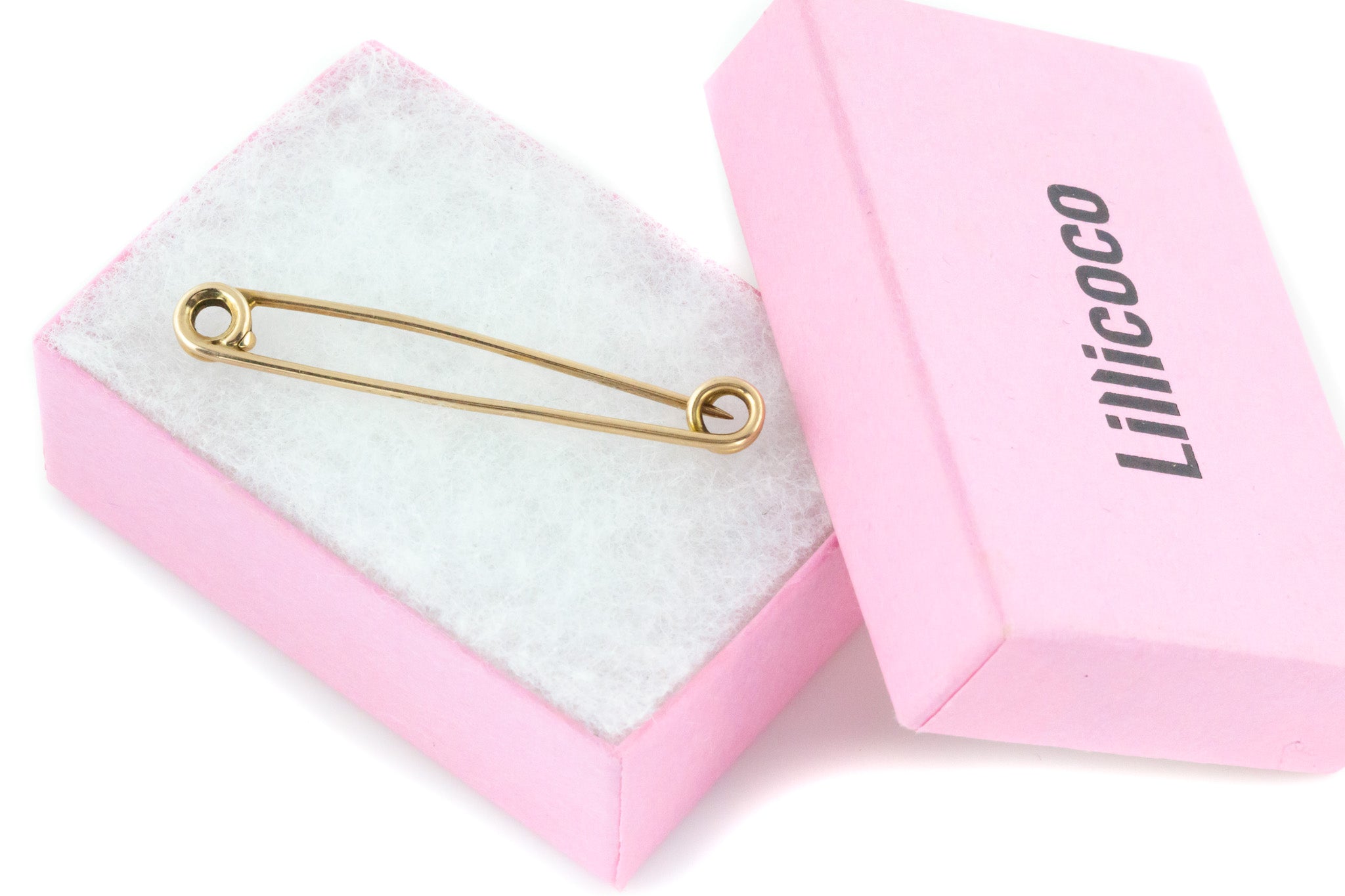 Safety pin brooch with pink color beads and multi chain swag in a gold  finish
