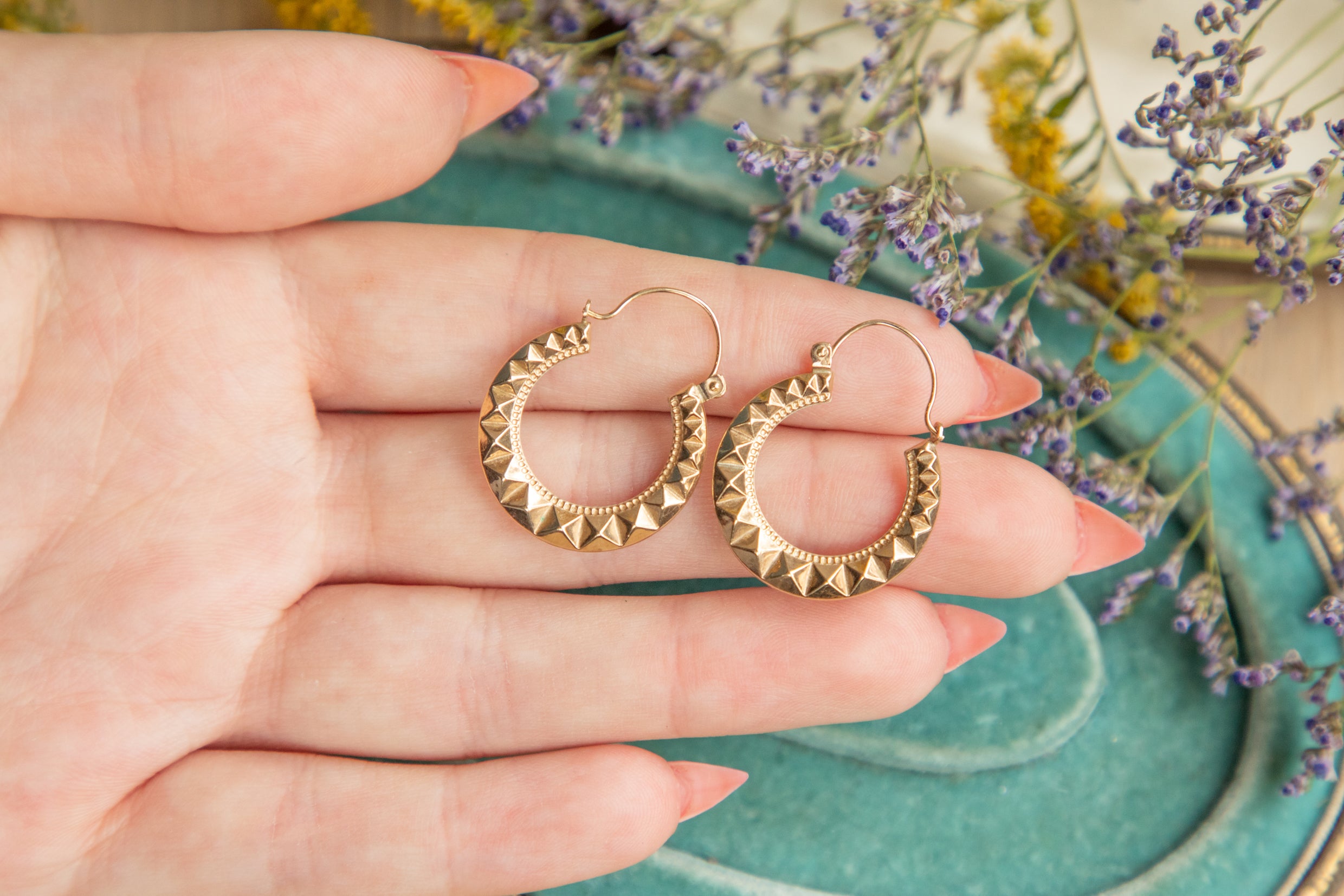 OH Poppi Spring Hoop Earrings  Outhouse Jewellery