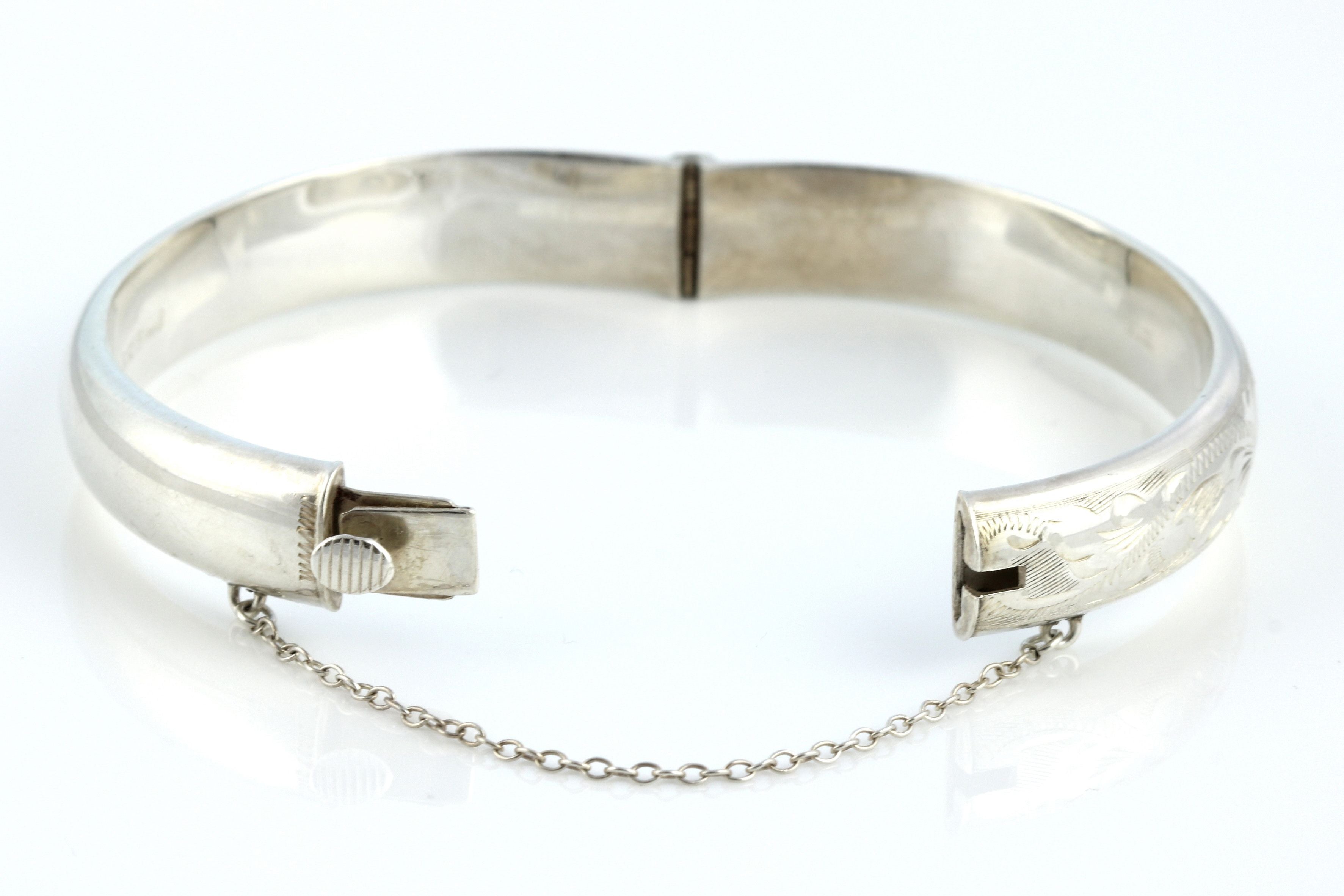 Vintage 1970's Sterling Silver Bangle - Full English Hallmarks